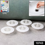 5 Pcs Multipurpose Sink Drain Hair Catcher  Strainer Filter (3045 Mm)