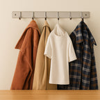 Stainless Steel Wall Mounted Coat 6 Hook Rack (32x3  1pc)
