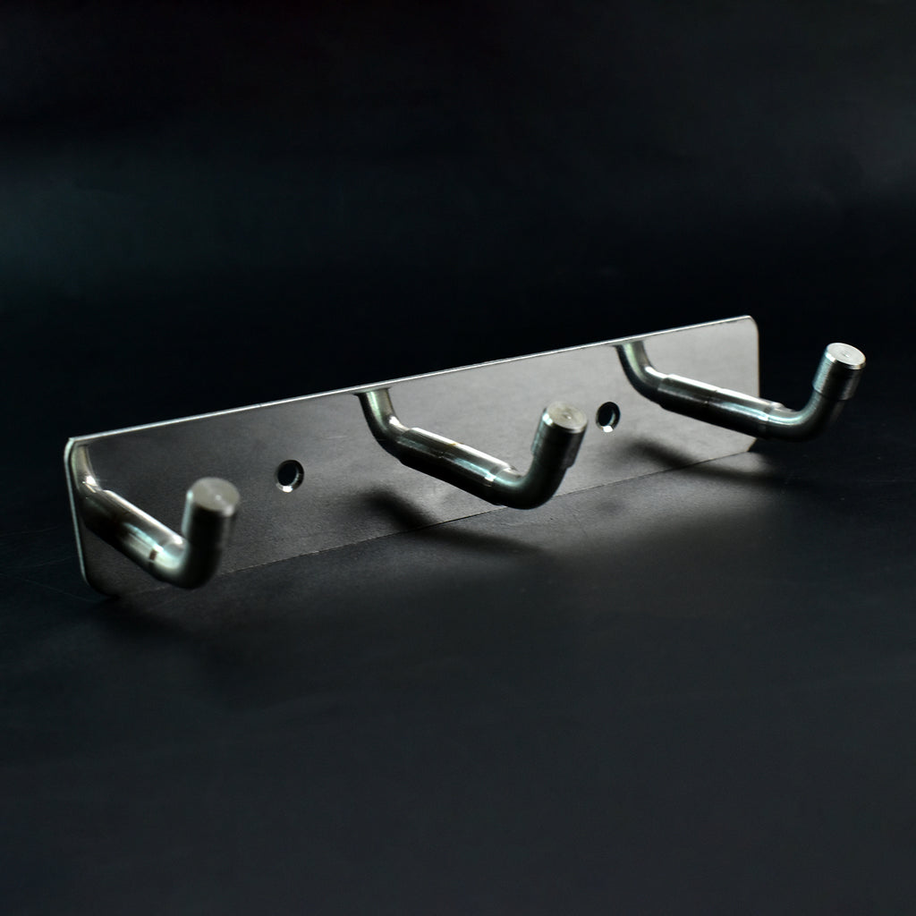 Stainless Steel Wall Mounted Coat 3 Hook Rack (14x3  1 Pc)