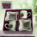 8224 Festo Ceramic Tea  Cups  Mug Set Including Snacks  Serving Bowl Milk Cup Coffee Cup Tea Cup Breakfast Cup Drinking Mug Or Outdoor For Household Gift For Birthday Wedding Party (4 Pcs Set)