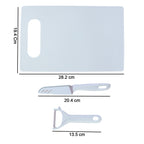 3 In 1 Kitchen Knife  Chopping Board Set (1 Set)