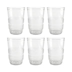 Transparent Janta Drinking Glass Set (300ml 6 Pc Set)