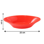 Plastic Marin Serving Bowl  Elegant Oval Deep Bowl (1 Pc  Red)