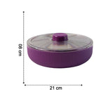 Supermom Multipurpose Round Rotating Dry Fruit  Snack Storage Container (1 Pc)