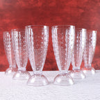 Supermom Transparent Plastic Milkshake Glass Set (400ml  6 Pc)
