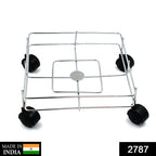 2787 Ss Square Oil Stand For Carrying Oil Bottles And Jars Easily Without Any Problem.