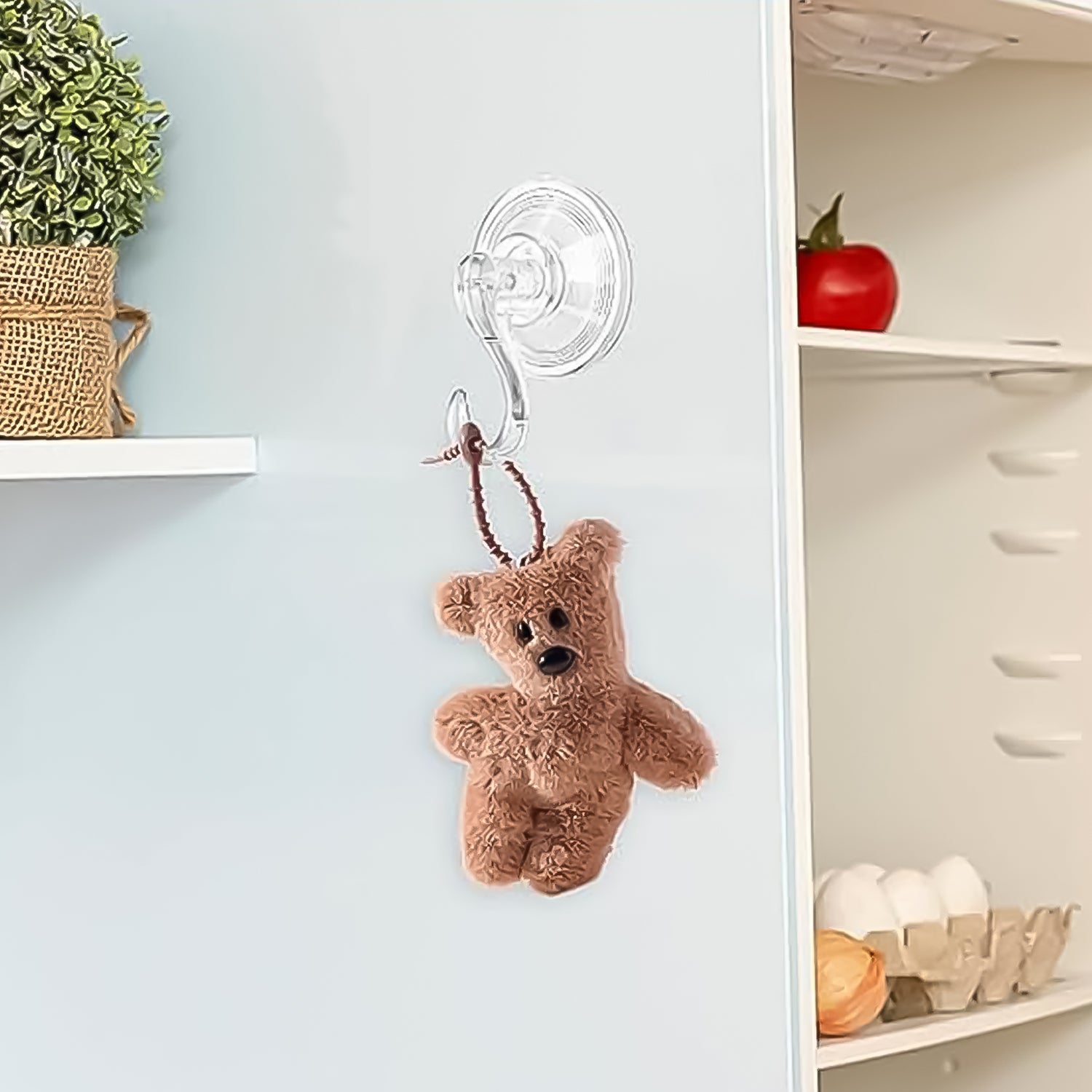 Plastic Suction Cup Hooks (10 Pcs Set)