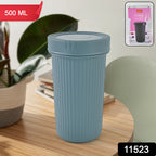 Apex Double Wall Inner Steel Travel Glass (500ml) Approx (1 Pc  Mix Color)