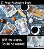 1073 Reusable Airtight Seal Plastic Food Storage Mason Jar Zipper (150ml)