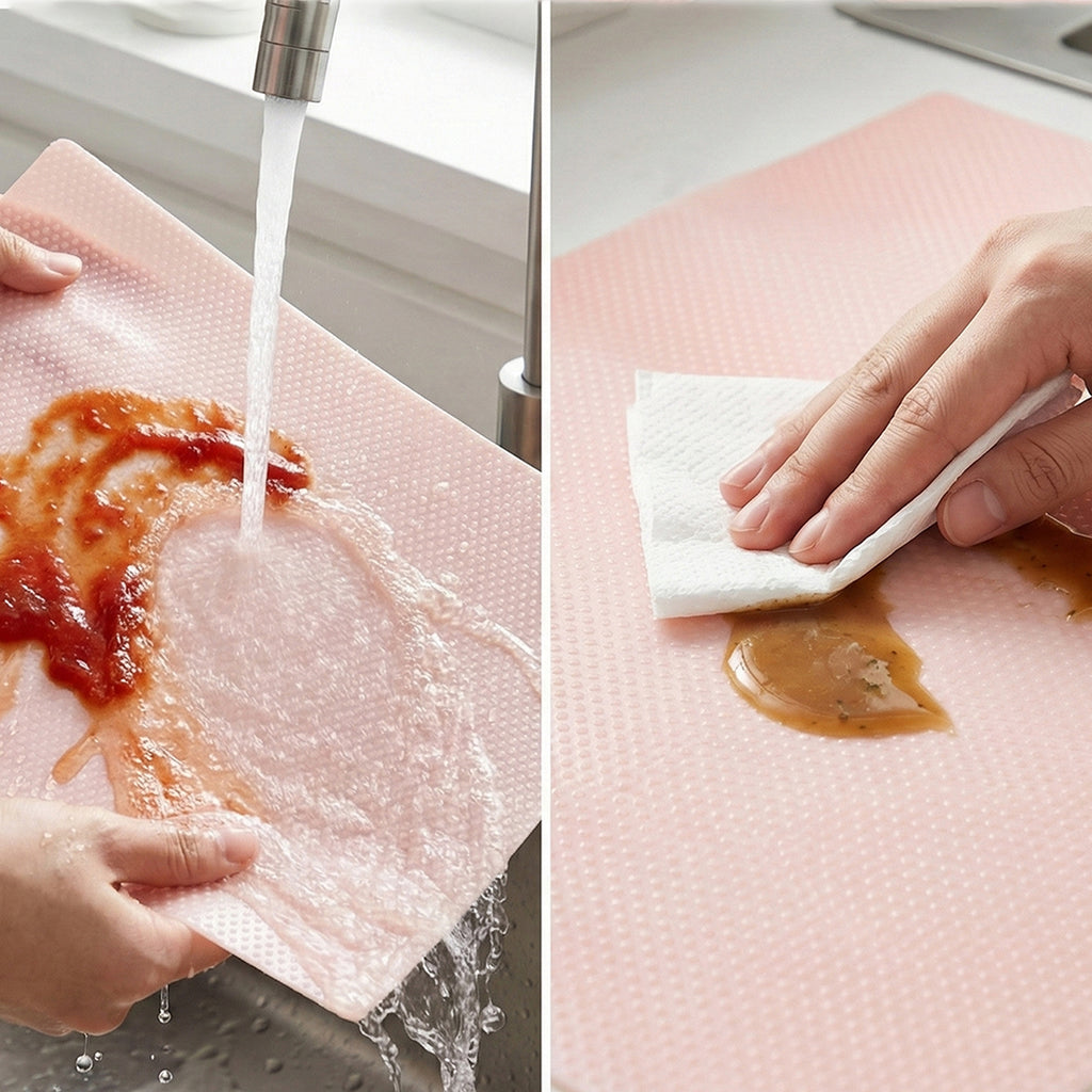 Transparent Plastic Fridge Mat 45 X 29 Cm (4 Pc)