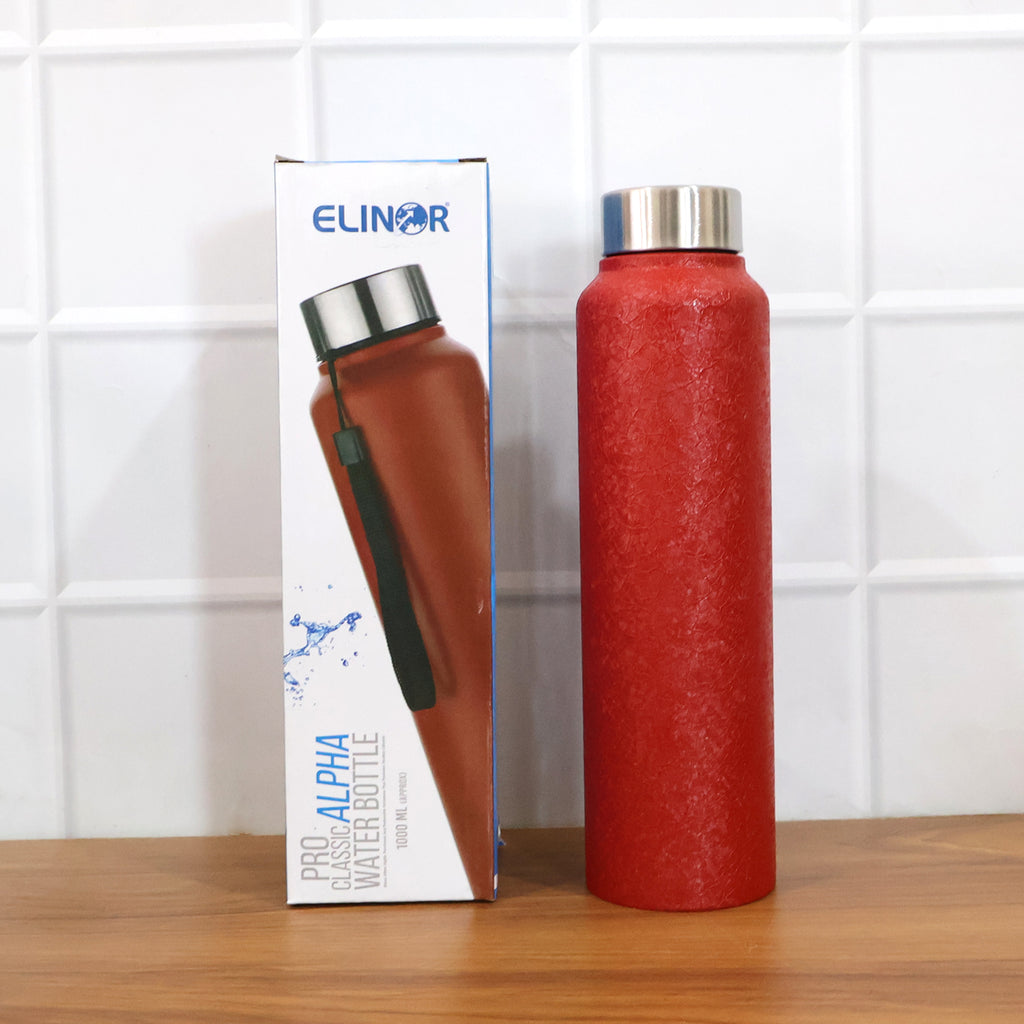 1000 Ml Stainless Steel Water Bottle Red Color (1 Pc)