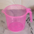 Plastic Round Transparent Bath Water Mug (1 Pc  1200 Ml  Mix Color)