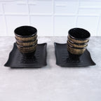 2 Bowl  6 Glass Snake Set ( 8 Pc Set )