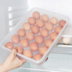 Plastic Egg Storage Container Holder For Refrigerator Egg Tray Holds 24 Eggs (1 Pc)