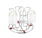 2134 Stainless Steel Glass Holder Glass Hanging Organizer For Kitchen Bars Pubs