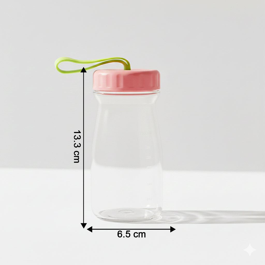 Premium Glass Bottle With Leak-proof Lid 300 Ml