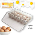 Plastic 18 Cavity Egg Storage Box Or Egg Trays For Refrigerator With Lid  Handles High Quality Rectangular Egg Tray Box For 18 Egg (1 Pc)