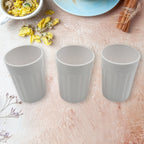 5719 Small Plastic Coffee  Tea Cups Reusable Plastic Cup Mug Lightweight Microwavable Dishwasher Safe Unbreakable Camping Coffee Mugs For Tea Milk Water Juice Tea (3 Pcs Set)