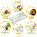 2064 Foldable Drain Rack Kitchen Sink Roll Up Dish Drying Rack Portable Dish Rack