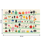 Colorful Cartoon Printed Dining Table Placemats For Kids (4 Pc  40x30 Cm)