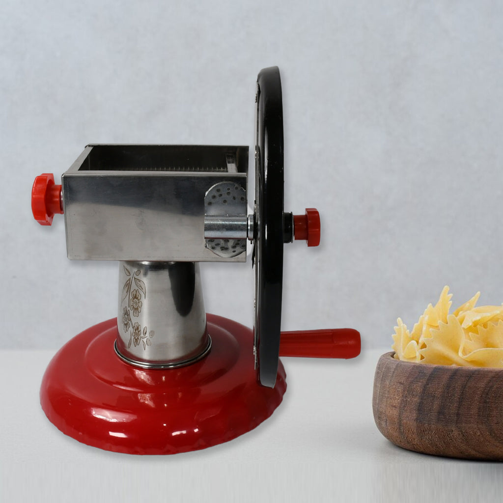 8259 Stainless Steel Chips Maker And Vegetable Slicer For Kitchen Potato Slicer Graters And Chippers. Chips Maker Is Suitable For Vegetable Cuttings. Chips Maker Consist Hard Coated Iron Wheel And Stand.