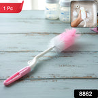 Bottle  Nipple Cleaning Brush With 360 Rotary Handle (1 Pc)