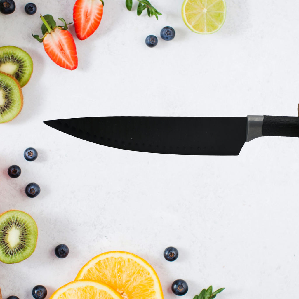 5629 6 Pieces Professional Kitchen Knife Set Meat Knife Chefs Knife With Non-slip Handle For Home Kitchen And Restaurant With Chef Peeler And Scissor (Stainless Steel  6 Pcs Set)