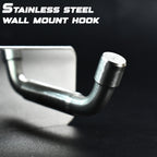 Stainless Steel Wall Mounted Coat 3 Hook Rack (14x3  1 Pc)