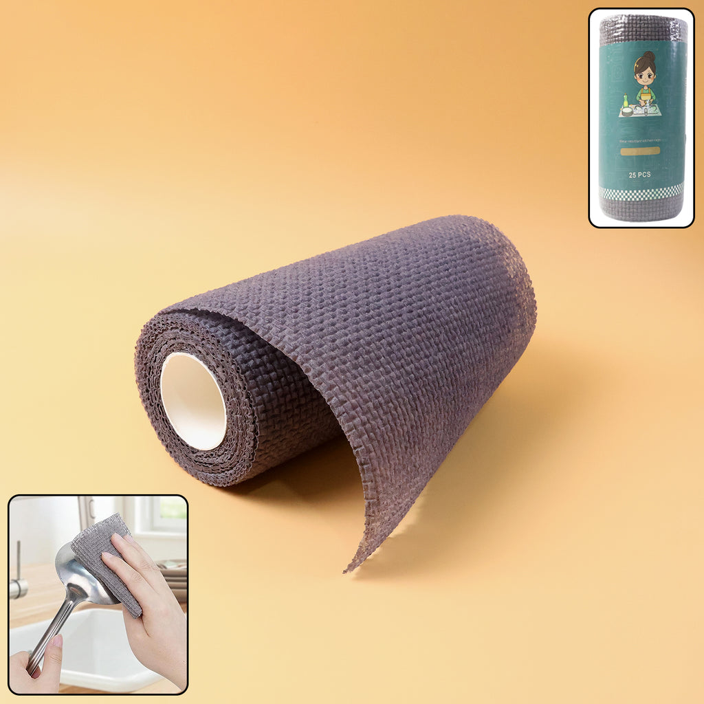 Disposable Cleaning Cloth Roll  25 Sheets (20x20 Cm)