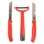 Apex 3-piece Stainless Steel Kitchen Knife And Peeler Set
