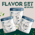 Multipurpose Plastic Tea Coffee Sugar Storage Container (3 Pc Set)