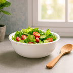 Plastic 6 Inch White Round Deep Serving Bowl (1 Pc)