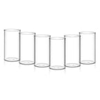 2343 Heavy Unbreakable Stylish Plastic Clear Look Fully Transparent Glasses Set 330ml (6pcs)