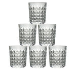 Premium Crystal-style Glass Tumbler Set (6 Pc  210 Ml)
