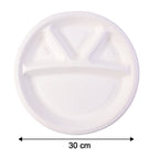 Vegnar 4 Compartment Disposable Food Serving Plate Set (10 Pc)
