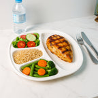 Plastic Large Compartment Dinner Plate  Thali With 4 Sections