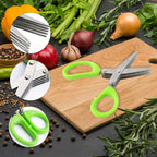 Premium 5-blade Multipurpose Kitchen Scissors With Cleaning Comb