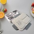 Lunch Box (200 Ml Each Container) With Attractive Stand - 4 Pcs
