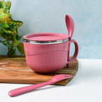 Apex Premium 700 Ml Multipurpose Noodle Bowl With Handle Lid And Fork