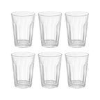 Supermom Plastic Chai Pyali Transparent Tea Glass Set (130ml  6 Pc)