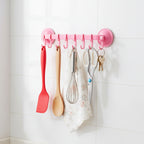 Multipurpose Wall-mounted Plastic Hanging Rack (6 Hook 1 Pc)