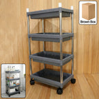 4-layer Rolling Storage Cart With Wheels Set